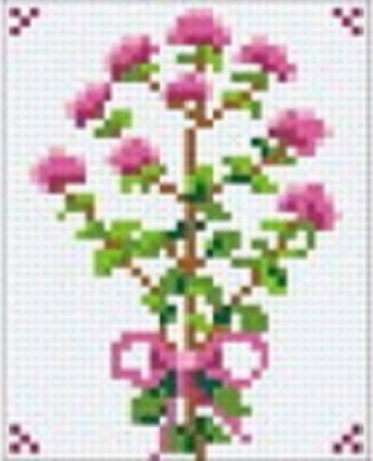 Flower Series III One [1] Baseplate PixelHobby Mini-mosaic Art Kit